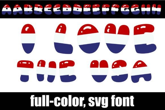 Celebrate in Color: The I Love the Usa Typeface
