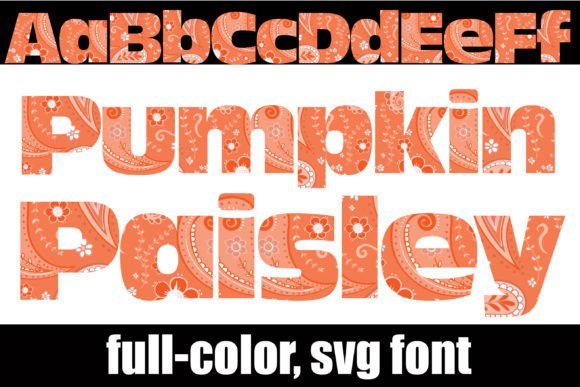 Pumpkin Paisley: A Playful Display Font for Autumn Designs