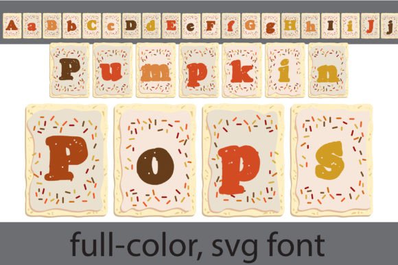 Pumpkin Pops: A Toaster Pastry Font with Autumn Charm