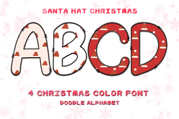 Santa Hat: A Festive Color Font for Your Holiday Projects