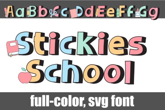Stickies School Too: A Playful 3D Font for Creative Projects