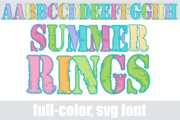 Summer Rings: A Stenciled, Grunge Font for Vibrant Designs