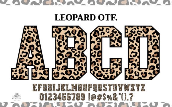 Unleash Your Creative Edge with Leopard Varsity Font